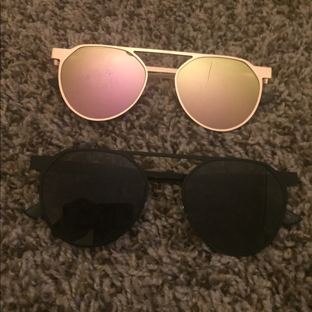 Two for one! Rounded Aviator Sunglasses!